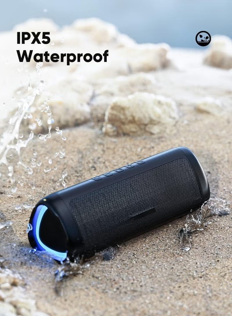 NexusTek Portable Bluetooth Speaker | IPX5 Waterproof, HD Sound, 24H Playtime, TWS Pairing, BT 5.3, Multi-Color Lights, Wireless Speaker for Home, Party, Outdoor, Beach, Electronic Gift - Image 3